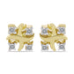 Cercei din Argint 925 Placat cu Aur ( 1.02 grame ) cu Diamant Alb 0.06 Carate