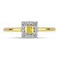 Inel din Argint 925 Placat cu Aur ( 2.08 grame ) cu Diamant Galben și Zircon Alb Natural 0.22 Carate