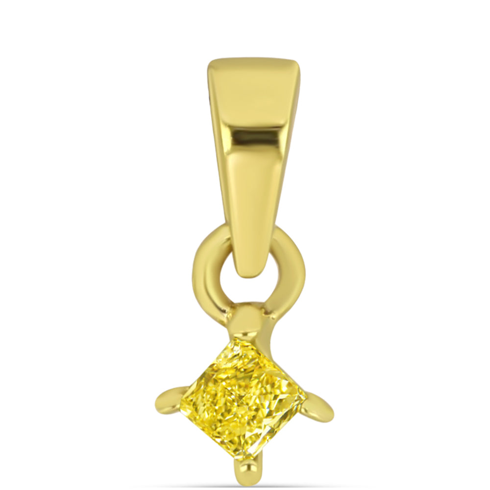 Colier din Argint 925 Placat cu Aur ( 0.25 grame ) cu Diamant Galben 0.09 Carate