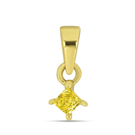 Colier din Argint 925 Placat cu Aur ( 0.25 grame ) cu Diamant Galben 0.09 Carate