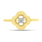 Inel din Argint 925 Placat cu Aur ( 2.5 grame ) cu Diamant Alb 0.01 Carate
