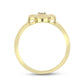 Inel din Argint 925 Placat cu Aur ( 2.5 grame ) cu Diamant Alb 0.01 Carate