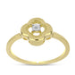 Inel din Argint 925 Placat cu Aur ( 2.5 grame ) cu Diamant Alb 0.01 Carate