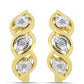 Cercei din Argint 925 Placat cu Aur ( 4.04 grame ) cu Diamant Alb 0.05 Carate