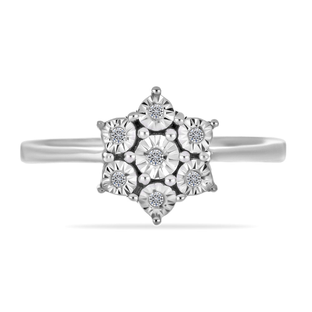 Inel din Argint 925 ( 2.49 grame ) cu Diamant Alb 0.05 Carate
