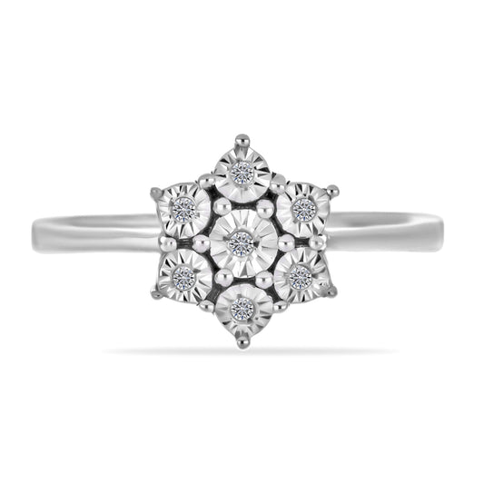 Inel din Argint 925 ( 2.49 grame ) cu Diamant Alb 0.05 Carate