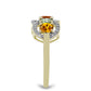 Inel din Argint 925 Placat cu Aur ( 4.08 grame ) cu Turmalină Curcubeu Pelmadulla și Diamant Alb 1.55 Carate