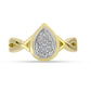 Set din Argint 925 Placat cu Aur ( 5.16 grame ) cu Diamant Alb 0.11 Carate