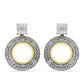 Cercei din Argint 925 Placat cu Aur ( 3.01 grame ) cu Diamant Alb 0.11 Carate