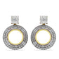 Cercei din Argint 925 Placat cu Aur ( 3.01 grame ) cu Diamant Alb 0.11 Carate
