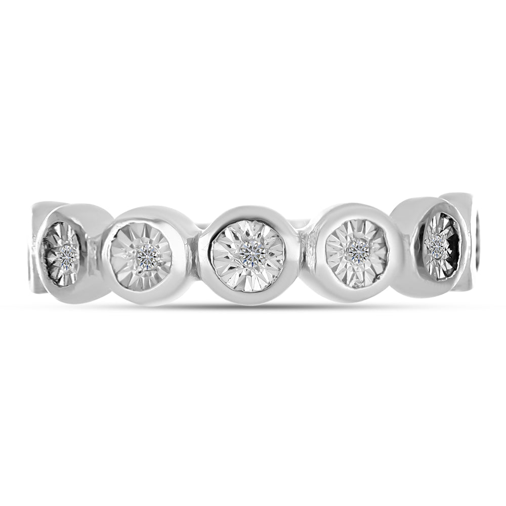 Inel din Argint 925 ( 2.42 grame ) cu Diamant Alb 0.05 Carate 1 