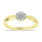 Inel din Argint 925 Placat cu Aur ( 2.14 grame ) cu Diamant Alb 0.09 Carate