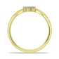 Inel din Argint 925 Placat cu Aur ( 2.12 grame ) cu Diamant Alb 0.09 Carate