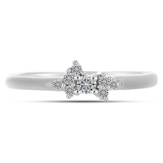 Inel din Argint 925 ( 1.8 grame ) cu Diamant Alb 0.13 Carate
