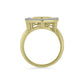 Inel din Argint 925 Placat cu Aur ( 3.59 grame ) cu Diamant Alb și Zircon Alb 0.52 Carate