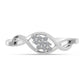 Inel din Argint 925 ( 1.8 grame ) cu Diamant Alb 0.12 Carate