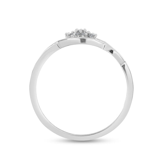 Inel din Argint 925 ( 1.8 grame ) cu Diamant Alb 0.12 Carate