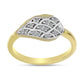 Inel din Argint 925 Placat cu Aur ( 2.39 grame ) cu Diamant Alb 0.1 Carate