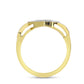Inel din Argint 925 Placat cu Aur ( 2.59 grame ) cu Diamant Alb 0.05 Carate