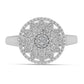 Inel din Argint 925 ( 3.67 grame ) cu Diamant Alb 0.13 Carate