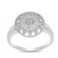 Inel din Argint 925 ( 3.67 grame ) cu Diamant Alb 0.13 Carate