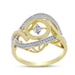 Inel din Argint 925 Placat cu Aur ( 5.52 grame ) cu Diamant Alb și Zircon Alb 0.51 Carate