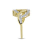 Inel din Argint 925 Placat cu Aur ( 5.52 grame ) cu Diamant Alb și Zircon Alb 0.51 Carate