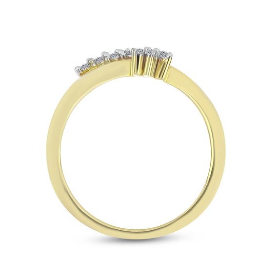 Inel din Argint 925 Placat cu Aur ( 1.85 grame ) cu Diamant Alb 0.07 Carate
