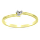 Inel din Argint 925 Placat cu Aur ( 1.51 grame ) cu Diamant Alb 0.05 Carate