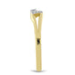 Inel din Argint 925 Placat cu Aur ( 2.04 grame ) cu Diamant Alb 0.07 Carate