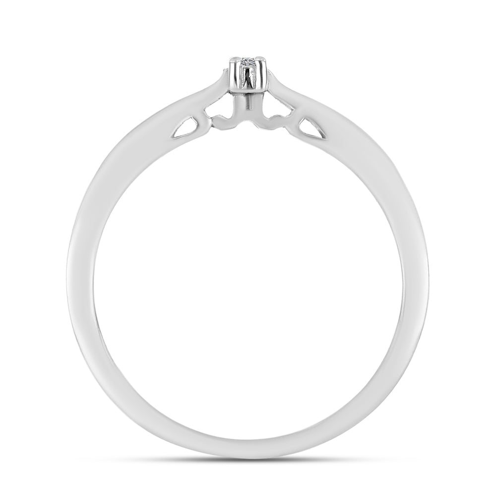 Inel din Argint 925 ( 2.03 grame ) cu Diamant Alb 0.02 Carate 2 