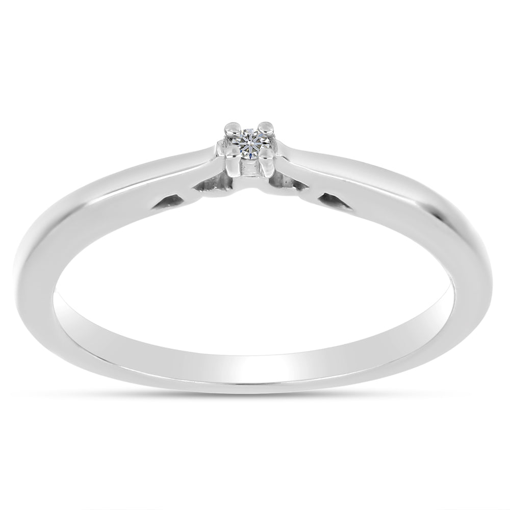 Inel din Argint 925 ( 2.03 grame ) cu Diamant Alb 0.02 Carate
