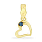Pandantiv din Argint 925 Placat cu Aur ( 0.59 grame ) cu Diamant Albastru 0.02 Carate