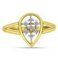 Inel din Argint 925 Placat cu Aur ( 2.46 grame ) cu Diamant Alb 0.08 Carate