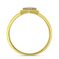 Inel din Argint 925 Placat cu Aur ( 2.46 grame ) cu Diamant Alb 0.08 Carate