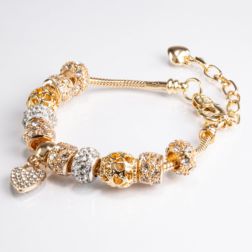 Brățară din Aliaj Placat cu Aur ( 28 grame ) cu Cristal Alb Emporia®