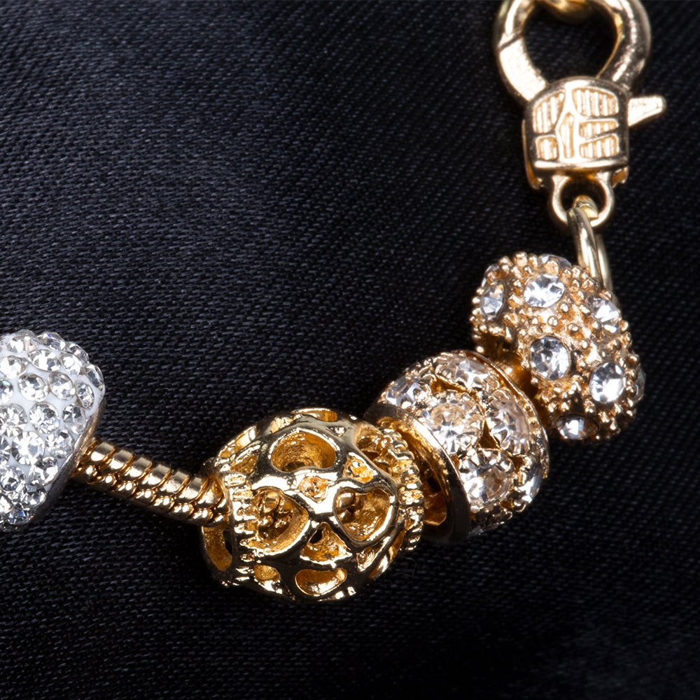 Brățară din Aliaj Placat cu Aur ( 28 grame ) cu Cristal Alb Emporia®