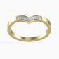 Inel din Aur de 14K ( 1.89 grame ) cu Diamant Alb (11 bucăți) 0.05 Carate