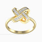 Inel din Aur de 14K ( 2.89 grame ) cu Diamant Alb (16 bucăți) 0.28 Carate
