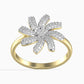 Inel din Aur de 14K ( 2.75 grame ) cu Diamant Alb (83 bucăți) 0.32 Carate