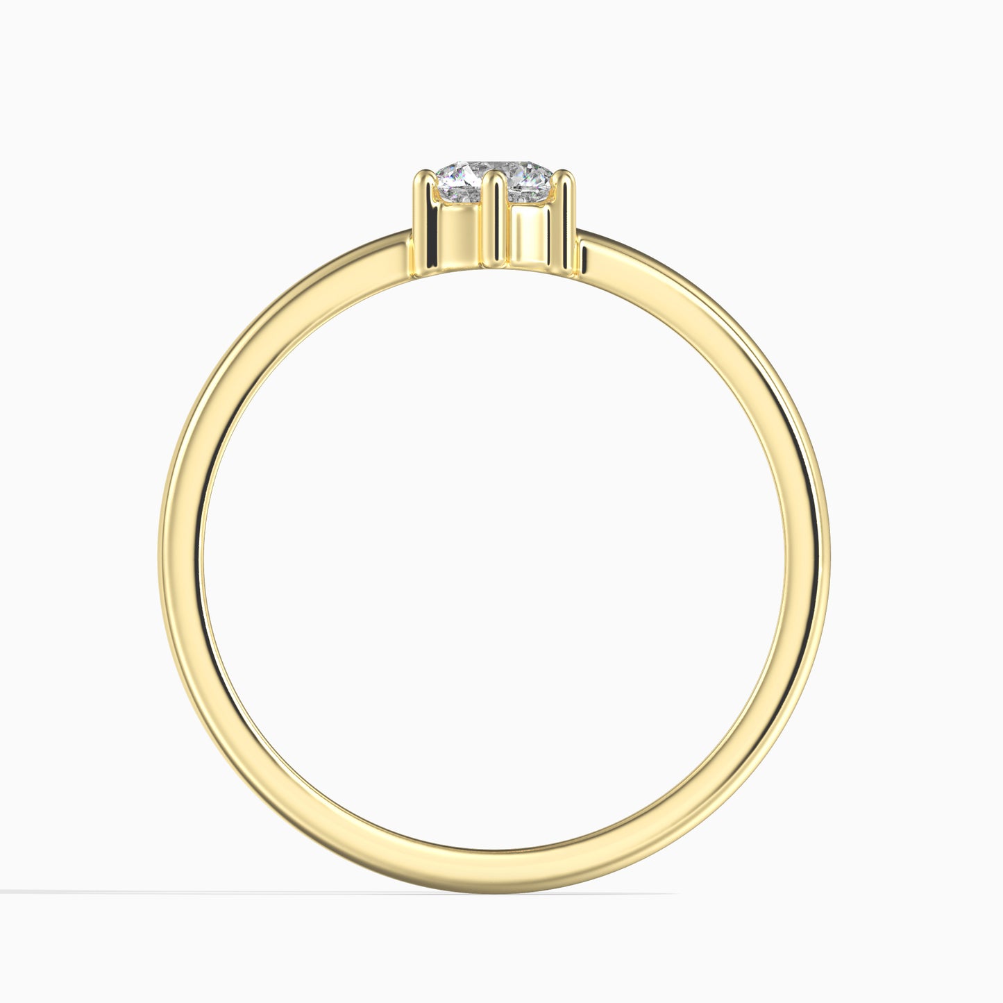 Inel din Aur de 14K ( 1.81 grame ) cu Diamant Alb 0.3 Carate cu certificat GIA