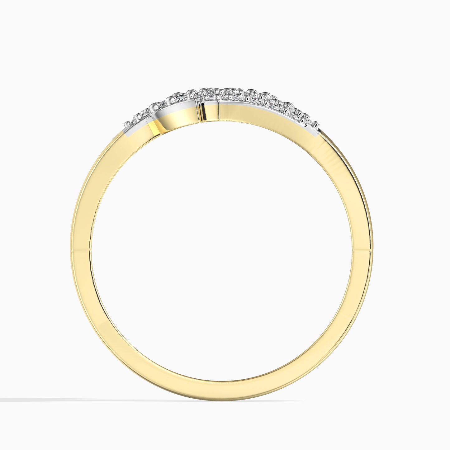 Inel din Aur de 14K ( 2.91 grame ) cu Diamant Alb (36 bucăți) 0.72 Carate