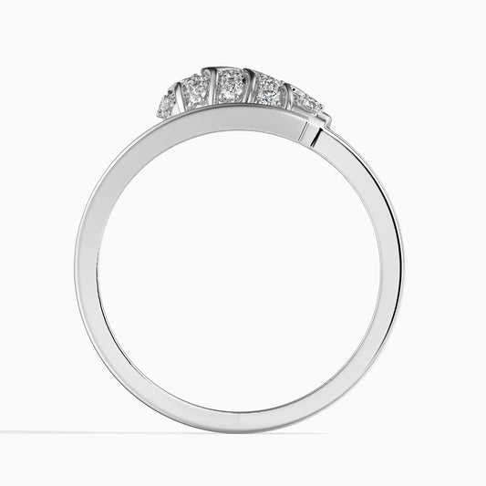 Inel din Aur de 14K ( 3.48 grame ) cu Diamant Alb (15 bucăți) 0.13 Carate