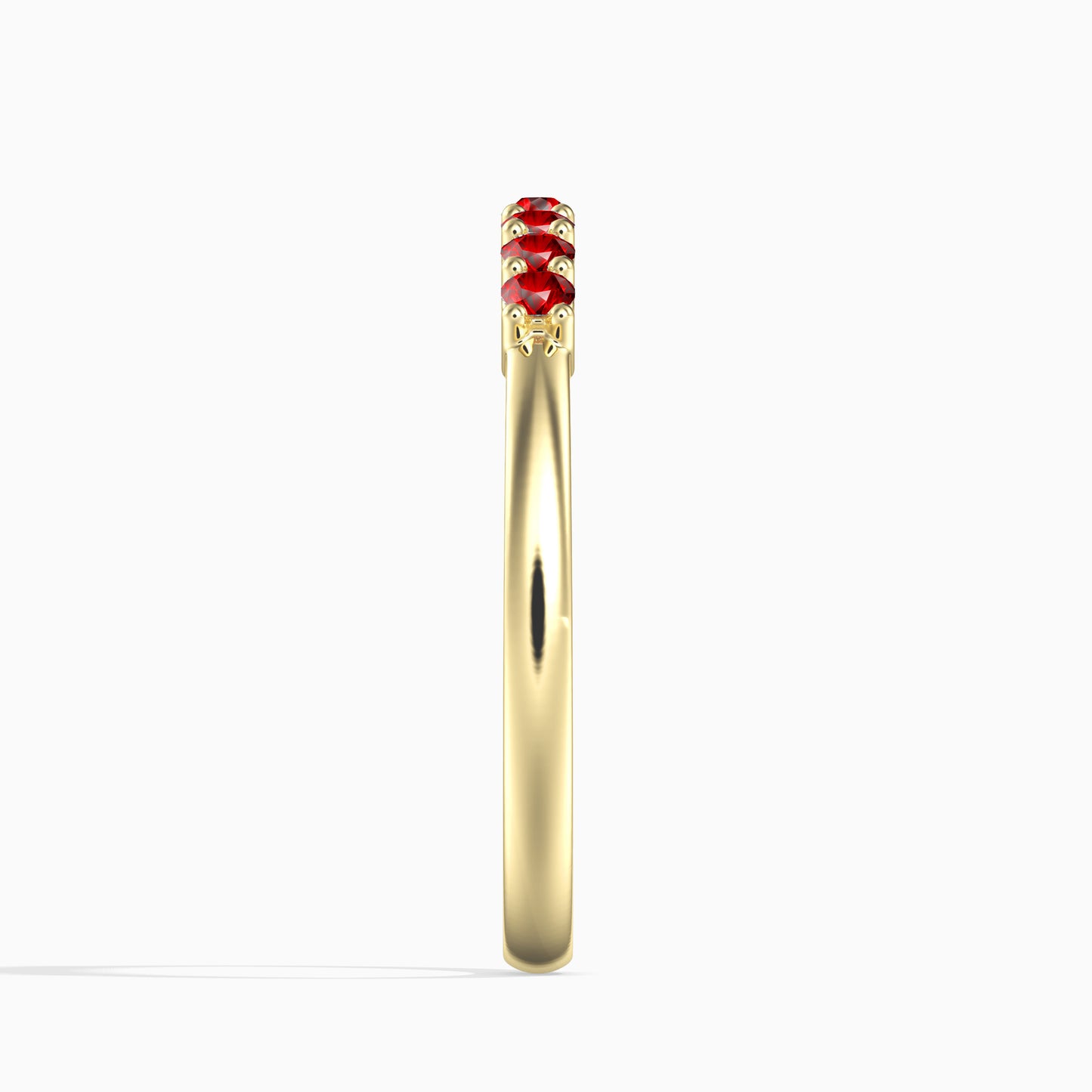 Inel din Aur de 14K ( 1.8 grame ) cu Diamant Roșu (7 bucăți) 0.24 Carate