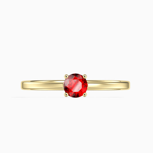 Inel din Aur de 14K ( 1.69 grame ) cu Diamant Roșu 0.33 Carate