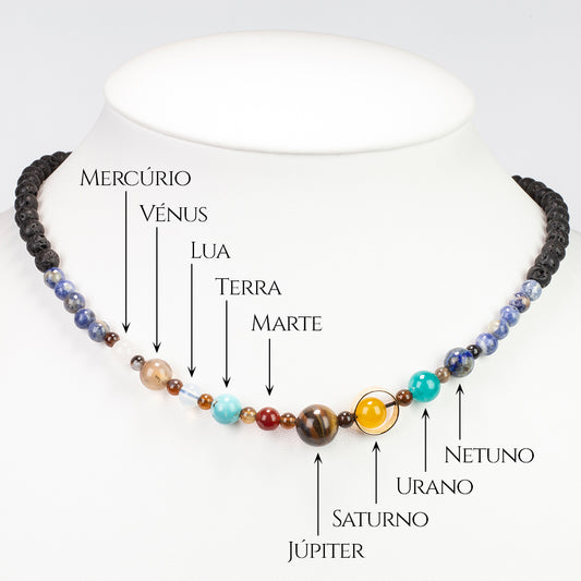 Colier din Pepită ( 25.87 grame ) cu Lapis Lazuli și Ochi de Tigru