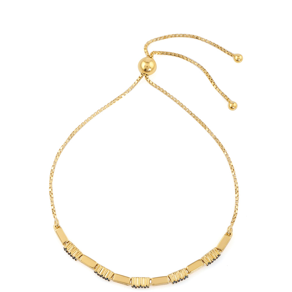 Brățară din Argint 925 Placat cu Aur ( 4.32 grame ) cu Diamant Albastru 0.2 Carate