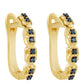 Cercei din Argint 925 Placat cu Aur ( 2.65 grame ) cu Diamant Albastru 0.16 Carate