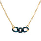 Colier din Argint 925 Placat cu Aur ( 3.21 grame ) cu Diamant Albastru 0.22 Carate