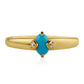 Inel din Argint 925 Placat cu Aur ( 2.43 grame ) cu Turcoaz ”Frumoasa Adormită” și Topaz Alb 0.57 Carate